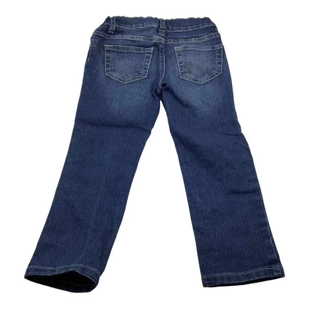Childrens Place Girls Skinny Jeans 4T‎ Blue Adjustable Waist Denim Cotton Blend
